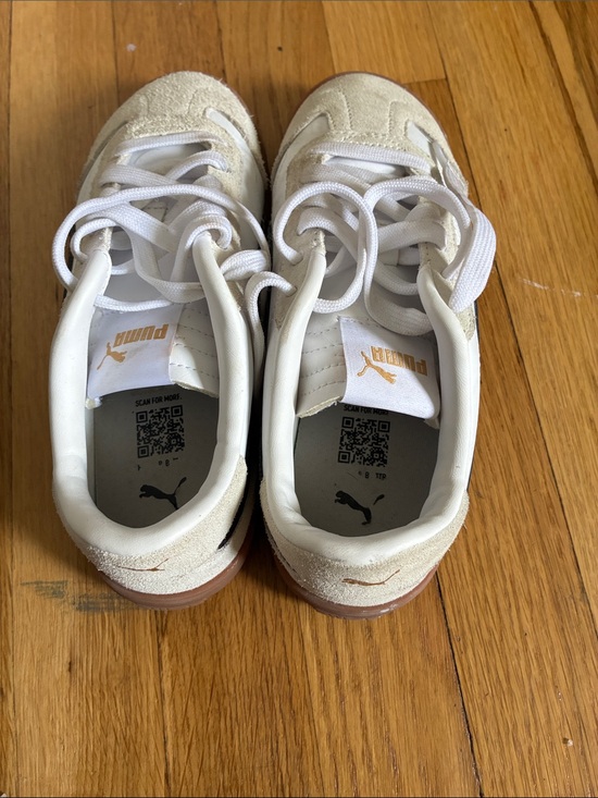 Puma Other - Puma Kids White and Cream Suede Low-Top Sneakers